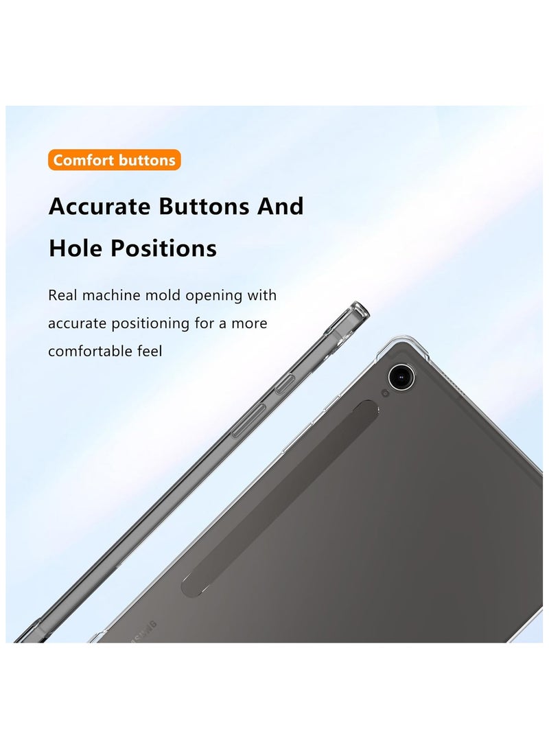 Case for Samsung Galaxy Tab S10 FE/ Samsung Galaxy Tab S9 FE 10.9 inch Airbag Drop Protection Soft Flexible Silicone TPU Shockproof Anti Yellowing Cover - Image 4